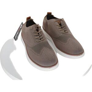 Akademiks Olney Wingtip Knit Oxford Shoes Tan - US 10M EU 43